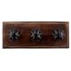 Black Daffodil Ceramic Flower Wooden Hooks